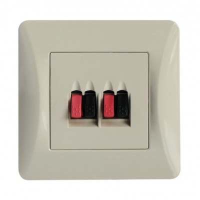 Πρίζα Ηχείων Μπεζ Lineme H-Series 50-00135-30